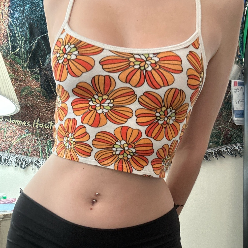 Forever 21 flower tank top